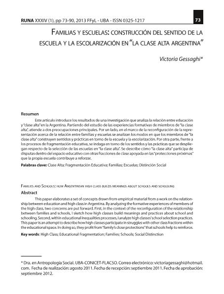 Familias Y Escuelas: Construcción Del Sentido De La Escuela Y La ...